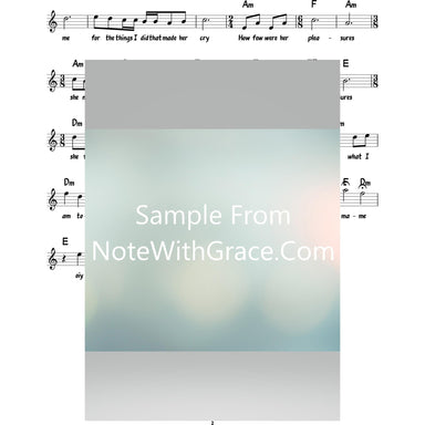 My Yidishe Mame Lead Sheet (Jack Ellen)-Sheet music-NoteWithGrace.com