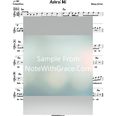 Ashrei Mi Lead Sheet (Shloimy Gertner)-Sheet music-NoteWithGrace.com