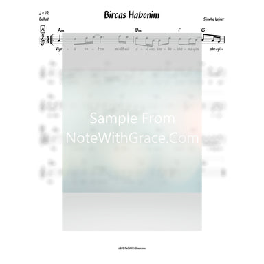 Birchos Habanim Lead Sheet (Simchah Leiner) 2012-Sheet music-NoteWithGrace.com