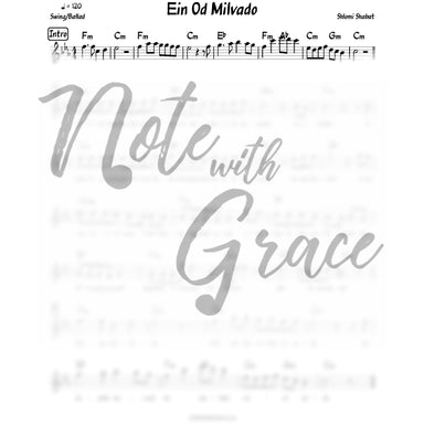 Ein Oid Milvado/Shir Laneshama Lead Sheet (Shlomi Shabat)-Sheet music-NoteWithGrace.com