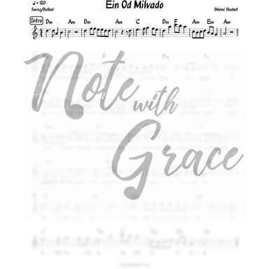 Ein Oid Milvado/Shir Laneshama Lead Sheet (Shlomi Shabat)-Sheet music-NoteWithGrace.com