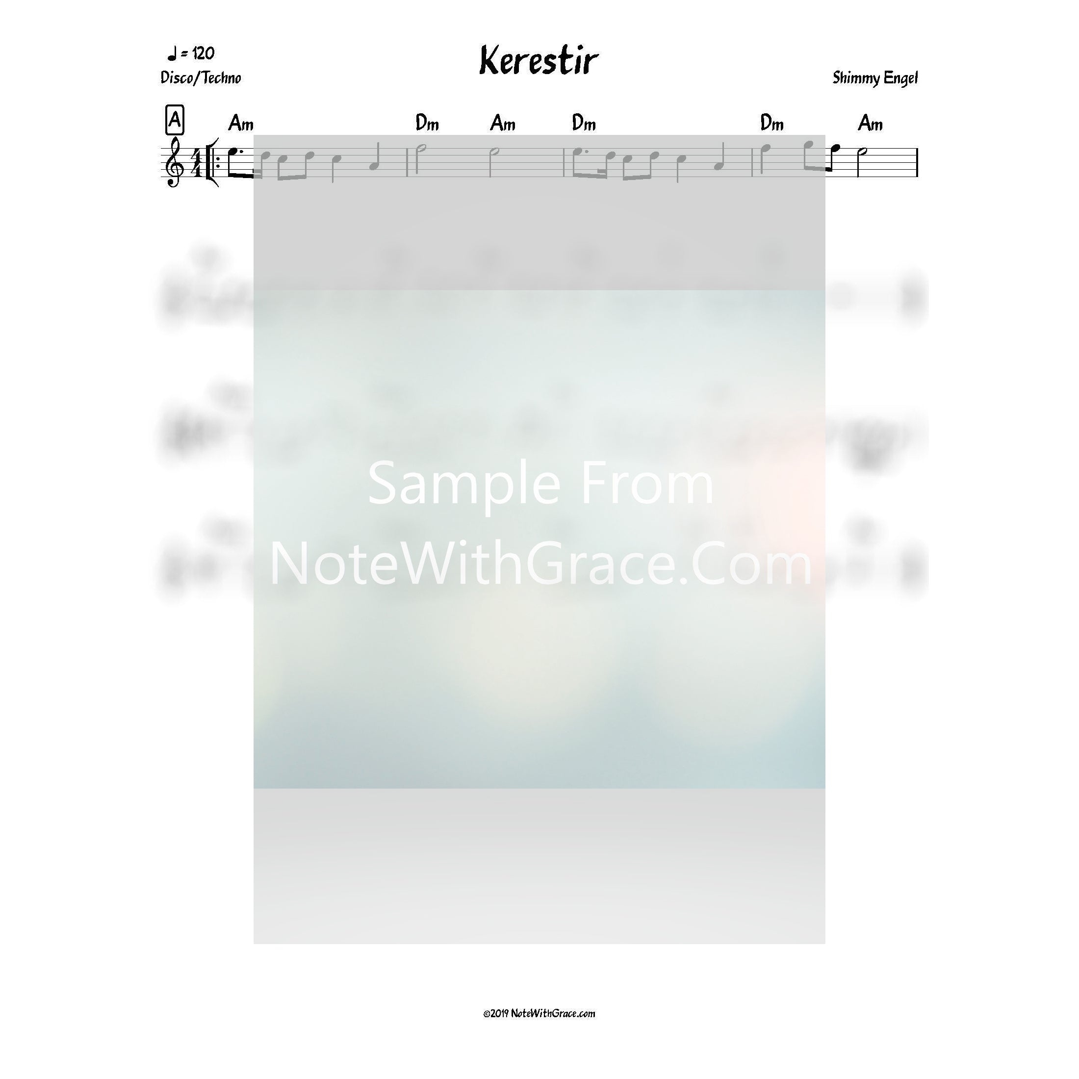 Krestir Lead Sheet (Shimmy Engel) Album: Sheinis Released 2018-Sheet music-NoteWithGrace.com