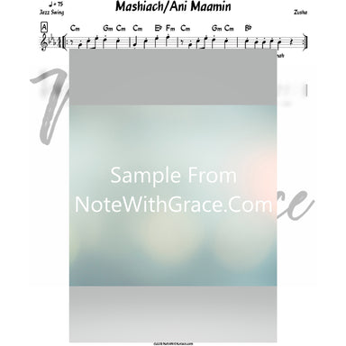 Mashiach/Ani Maamin Lead Sheet (Zusha) Album: Kavanah-Sheet music-NoteWithGrace.com