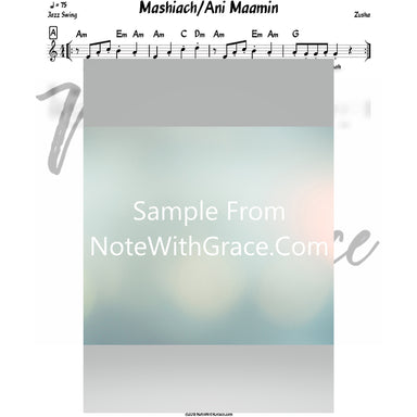 Mashiach/Ani Maamin Lead Sheet (Zusha) Album: Kavanah-Sheet music-NoteWithGrace.com