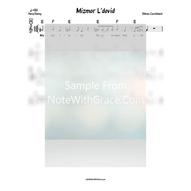 Mizmor L'dovid Lead Sheet (Shlomo Carlbach)-Sheet music-NoteWithGrace.com