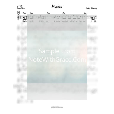 Musica Lead Sheet (Yaakov Schwekey) Album: Musica-Sheet music-NoteWithGrace.com