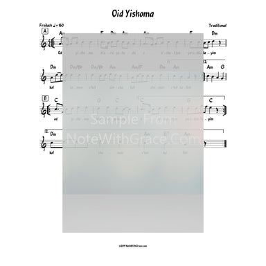 Od Yishoma Lead Sheet (Traditional)-Sheet music-NoteWithGrace.com