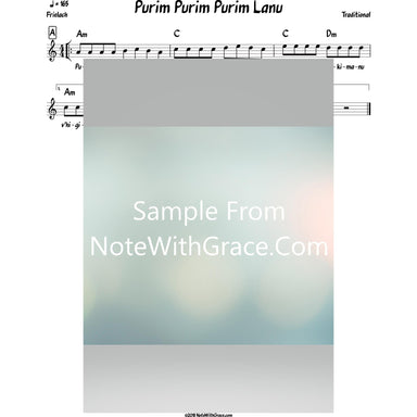 Purim Bundle Lead Sheets (Mixed Collections)-Sheet music-NoteWithGrace.com