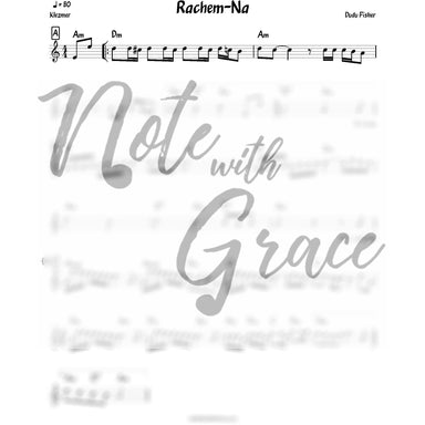 Rachem-Na Lead Sheet (Dudu Fischer) Album: Mamenyu-Sheet music-NoteWithGrace.com