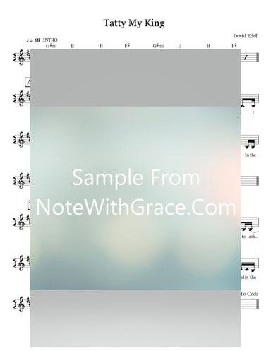 Tatty My King Lead Sheet (Waterbury Mesivta) Album Single Released 2018-Sheet music-NoteWithGrace.com