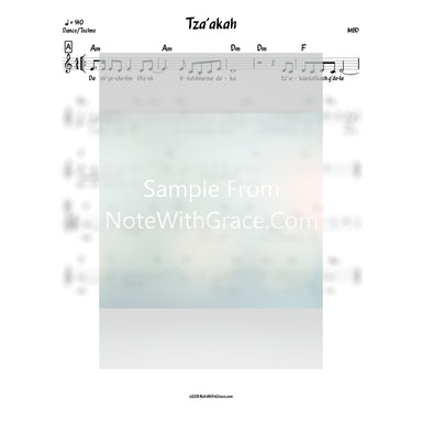 Tzaakah Lead Sheet (MBD) Album: Tzaakah-Sheet music-NoteWithGrace.com