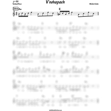 V'nohapach Hu Lead Sheet (Meilech Kohn) Album: Yeder Einer-Sheet music-NoteWithGrace.com