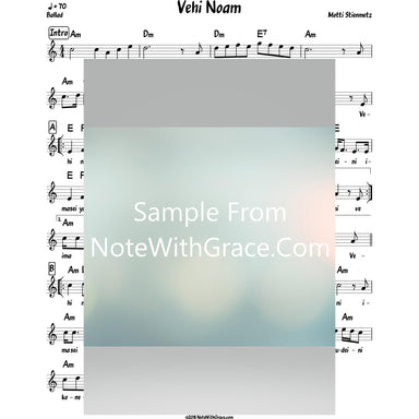 Vehi Noam Lead Sheet (Motty Steinmetz) Album: Haneshama Bekirbi-Sheet music-NoteWithGrace.com