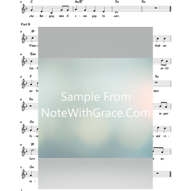 V'haarev Na Lead Sheet (Simchah Leiner/Boruch Levine)-Sheet music-NoteWithGrace.com