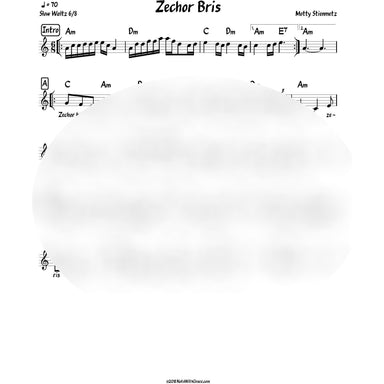 Zechor Bris Lead Sheet (Motty Steinmetz) Album: Haneshama Bekirbi-Sheet music-NoteWithGrace.com